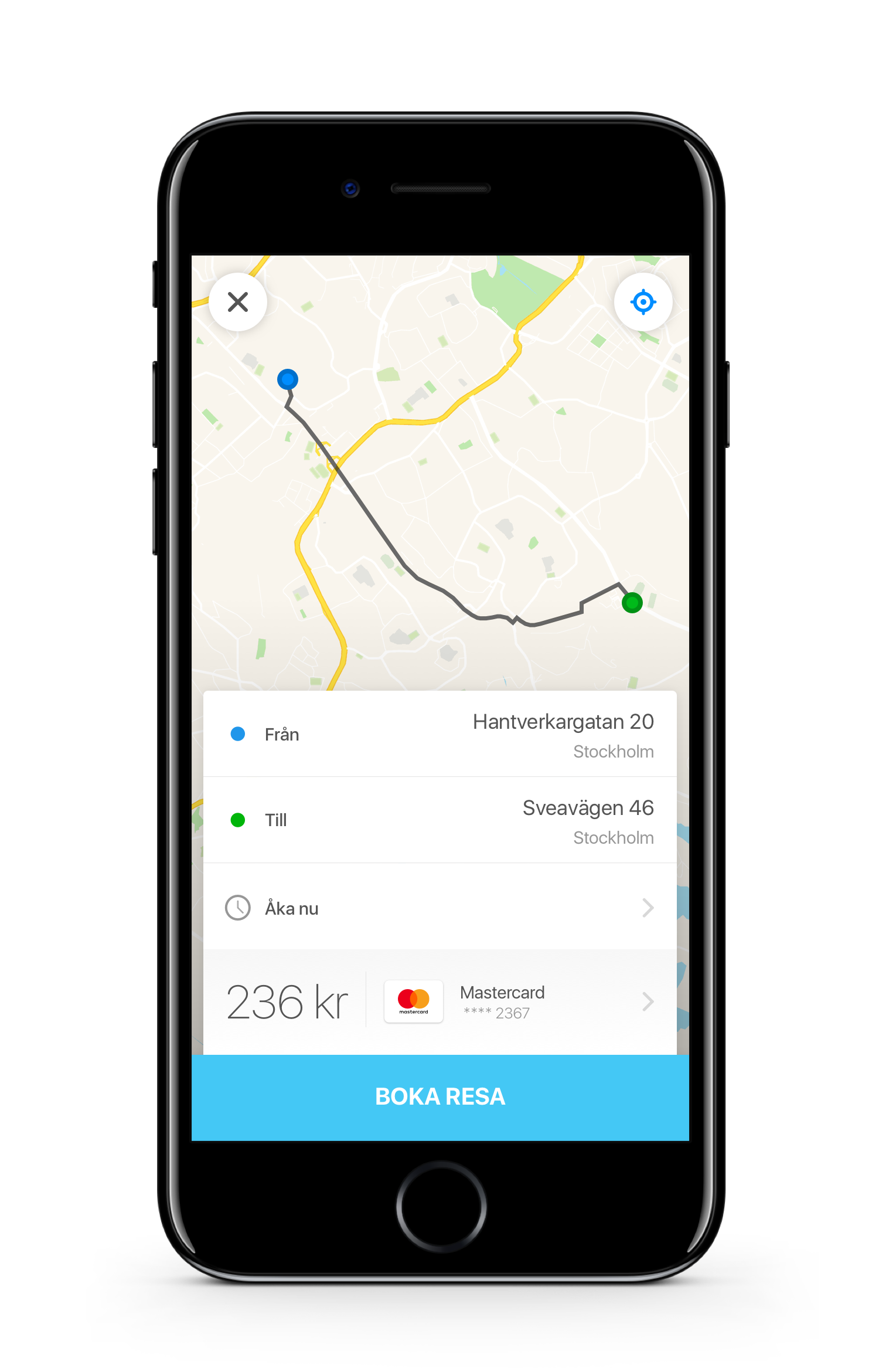 Book cab travel in app